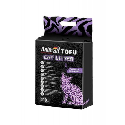 Cойовий наповнювач для кішок AnimAll TOFU Lavender (Лаванда) 4,66кг/10л 500898