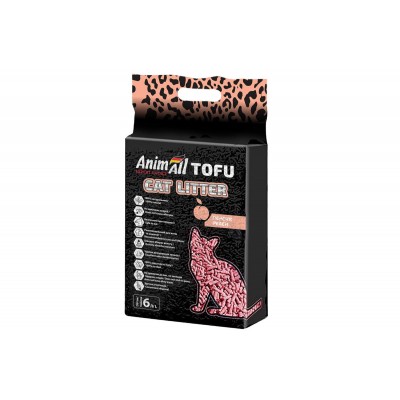 Соєвий наповнювач для кішок AnimAll TOFU Peach (персик) 2,6 кг/6л 500362