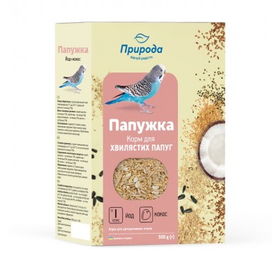 Природа Корм Папужка Йод+КОКОС 500г