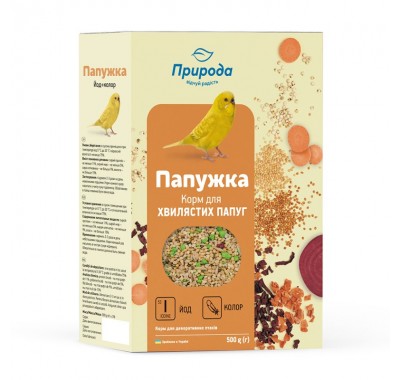 Природа Корм Папужка Йод+КОЛОР 500г