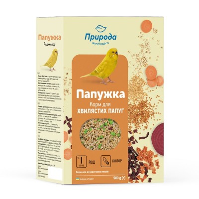 Природа Корм Папужка Йод+КОЛОР 500г