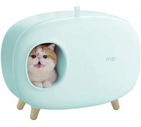 Закритий туалет для кішок Cat litter Box MS Modern, світло-зелений 60х38х45см