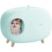 Закритий туалет для кішок Cat litter Box MS Modern, світло-зелений 60х38х45см