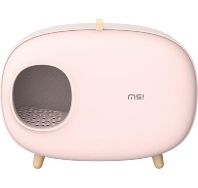 Закрытый туалет для кошек Cat litter Box MS Modern, розовый 60х38х45см