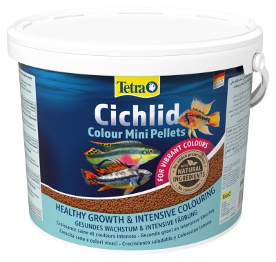 Корм Tetra Cichlid Colour Mini для небольших цихлид, для яркости окраски 10 л (гранулы) 201385
