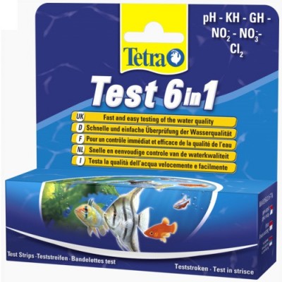  Набір індикаторних тестів для води Tetra Test 6in1 25шт 175488
