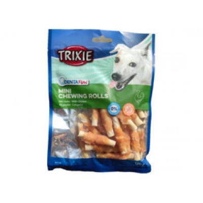 Ласощі для собак Trixie Паличка для чищення зубів з куркою DENTAfun МІНІ 120г/6см 31346