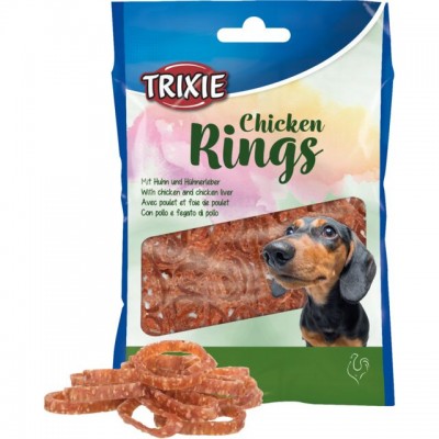 Ласощі для собак Trixie Кільце жувальне з куркою 100г 31665