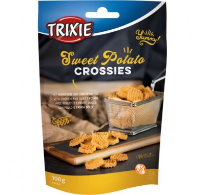 Ласощі для собак Trixie Sweet Potato Crossies з куркою 100г 31506