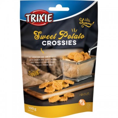 Ласощі для собак Trixie Sweet Potato Crossies з куркою 100г 31506