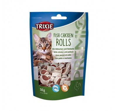 Ласощі для котів Trixie Premio Fish Chicken Rolls з куркою та рибою 50 г 42702