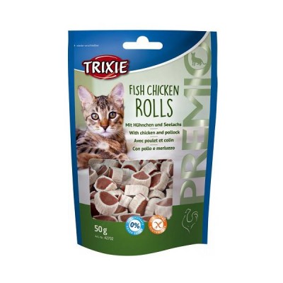 Ласощі для котів Trixie Premio Fish Chicken Rolls з куркою та рибою 50 г 42702