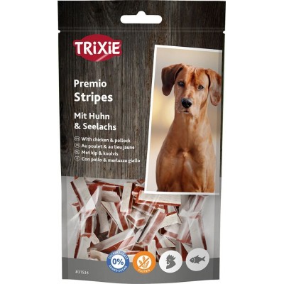 Ласощі для собак Trixie Premio Fish Chicken Stripes курка та лосось 75 г 31534