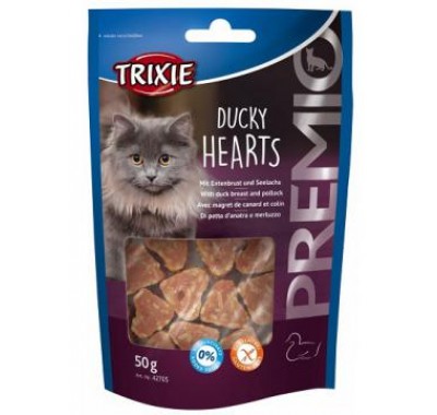 Ласощі для кішок Trixie Premio Ducky Hearts з качкою та мінтаєм 50 г 42705