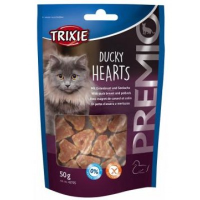 Ласощі для кішок Trixie Premio Ducky Hearts з качкою та мінтаєм 50 г 42705
