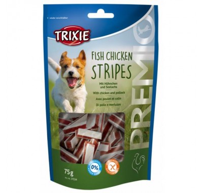 Ласощі для собак Trixie Premio Fish Chicken Stripes курка та лосось 300 г 31803