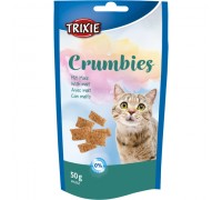 Ласощі для котів Trixie Crispies подушечки для виведення грудочок вовни 50г 4262