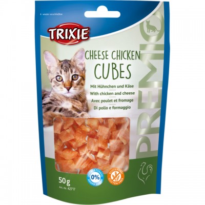 Ласощі для котів Trixie Premio Cheese Chicken Cubes сирно-курячі кубики 50г 42717
