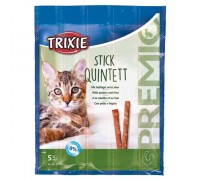Ласощі для котів Trixie Premio Stick Quintett палички з куркою та печінкою 5х5г 42724