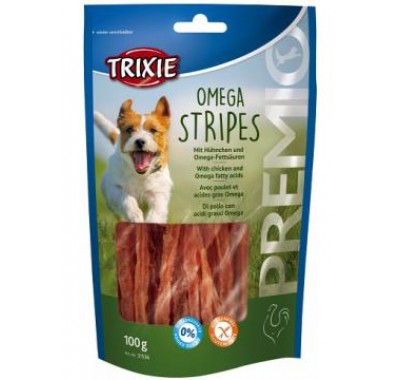 Лакомство для собак Trixie Premio Omega Stripes лакомство с курицей 100 г 31536
