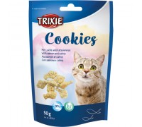 Печиво для кішок Trixie Cookies з лососем та котячою м'ятою 50г 42743