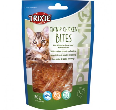 Ласощі для кішок Trixie Premio Catnip Chicken Bites куряче філе/кіш. м'ята 50г 42742
