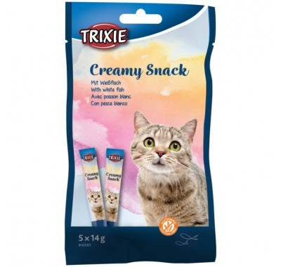 Лакомство для кошек Trixie Creamy Snack White Fish c белой рыбой 5х14г 42683