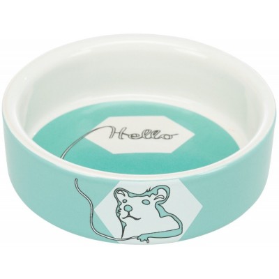 Керамічна миска для хом'яка Trixie Hello 90мл/8см 60734