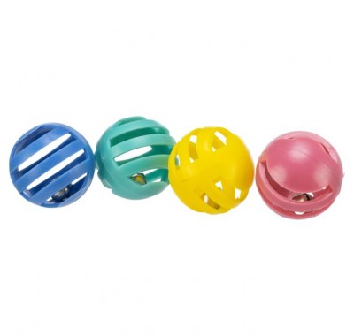 Іграшка для кішок Trixie Set of Toy Balls Набір м'ячів з дзвіночком 4шт/4см 4521