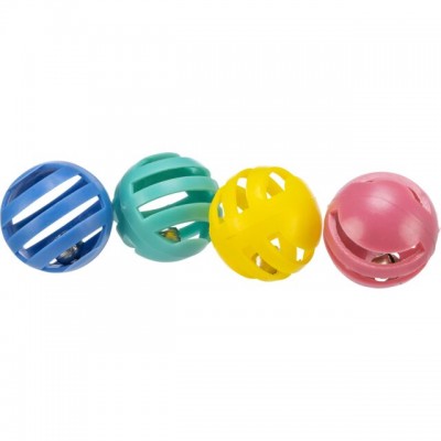 Іграшка для кішок Trixie Set of Toy Balls Набір м'ячів з дзвіночком 4шт/4см 4521