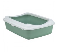 Туалет для кота Trixie Classic з рамкою, шавлія/біла, 37х15х48см А40185