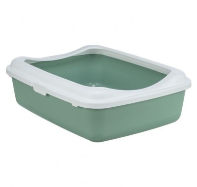 Туалет для кота з рамкою Trixie Classic, шавлія/біла, 37х15х48см 40185