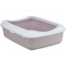 Туалет для кота з рамкою Trixie Classic, бузковий/білий, 37х15х48см 40186
