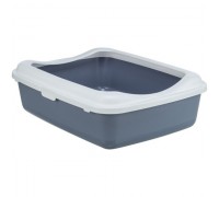 Туалет для кота з рамкою Trixie Classic, фіолетовий/білий, 37х15х48см 40187