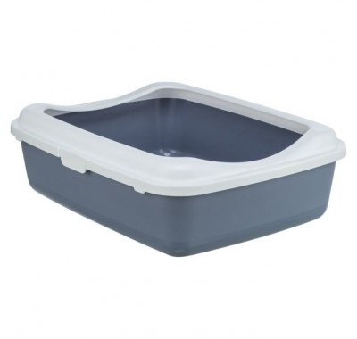 Туалет для кота з рамкою Trixie Classic, фіолетовий/білий, 37х15х48см 40187