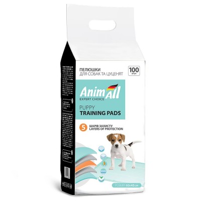 Пелюшки для собак AnimAll 60x45см 100шт, 160344