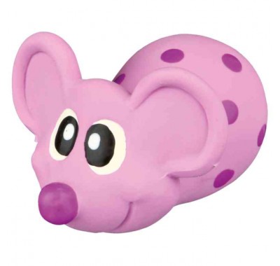 Игрушка для собак Trixie Мышка латекс яркая в горошек 8см 35170