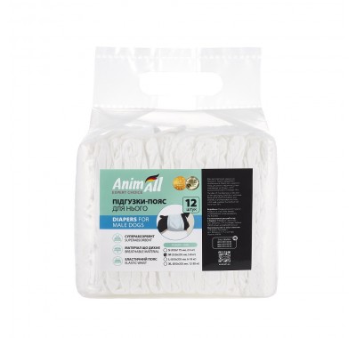 Памперси для кобелів AnimAll M, 35-50 см, 3109