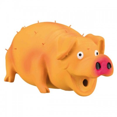 Игрушка для собак Trixie Поросенок со щетиной латекс хрюкающий 21см 35499