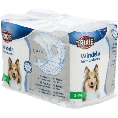Памперси для собак Trixie S-M: 28-40 см (12шт) 23632