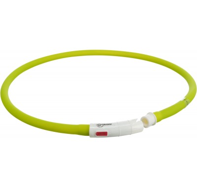 Нашийник Trixie світиться з USB силікон зелений XS-XL 70cм/10мм 12648