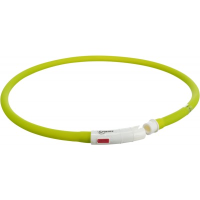 Нашийник Trixie світиться з USB силікон зелений XS-XL 70cм/10мм 12648