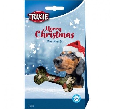 Різдвяні ласощі для собак Trixie Christmas Mini Hearts з куркою 140г 92742