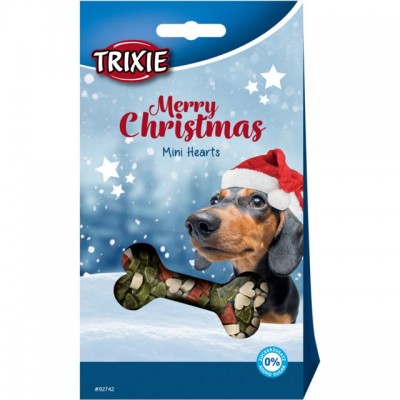 Різдвяні ласощі для собак Trixie Christmas Mini Hearts з куркою 140г 92742