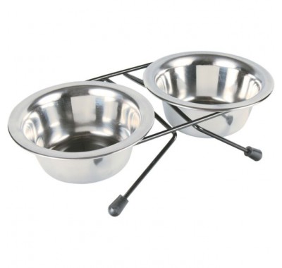 Підставка з мисками для собак та кішок Trixie 0,2л +2 миски/ø11см 24830