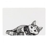 Килимок під миски Trixie Zentangle 44х28см біло-чорний 24788