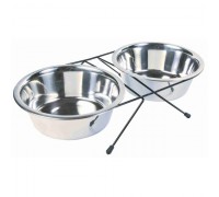 Підставка з мисками для собак Trixie 1,8л +2 миски/ø21см 24833