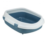 Туалет для кішок Trixie Primo XXL з рамкою 56х25х71см синій/білий 40175