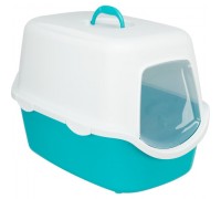 Туалет закритий для котів Trixie Vico 40х40х56см, берюзово-білий 40275