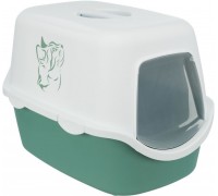 Туалет закритий для котів Trixie Vico 40х40х56см, зелений/білий 40279